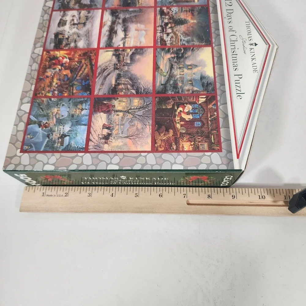 Thomas Kinkade 12 Days of Christmas Puzzle 12 Tins 500 Piece CEACO Sealed